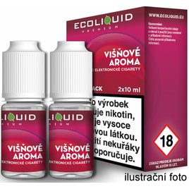 E-liquid Ecoliquid Premium 2Pack 2x10ml Cherry (Višňa)