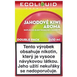 E-liquid Ecoliquid Premium 2Pack 2x10ml Strawberry Kiwi (Jahoda a Kiwi)