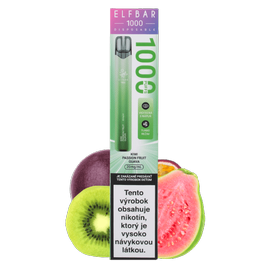ELFBAR 1000 poťahov KIWI PASSION FRUIT GUAVA (Kiwi, Marakuja, Guajava) 20mg