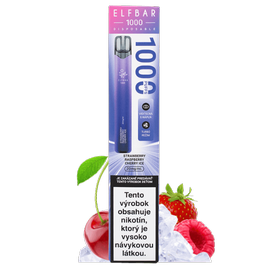 ELFBAR 1000 poťahov STRAWBERRY RASPBERRY CHERRY ICE (ľadová Jahoda, Malina, Čerešňa,) 20mg