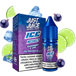 e-liquid Just Juice Salt ICE - BLACKCURRANT & LIME (Čierne ríbezle, limetka, mäta)10ml 11mg