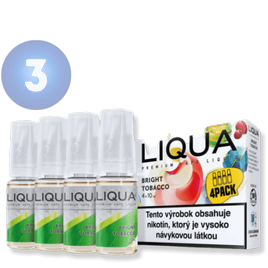 LIQUA Elements 4Pack BRIGHT TOBACCO (Čistý tabak) 4x10ml 3mg