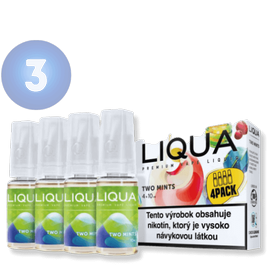 LIQUA Elements 4Pack TWO MINTS (Chuť mäty a mentholu) 4x10ml 3mg