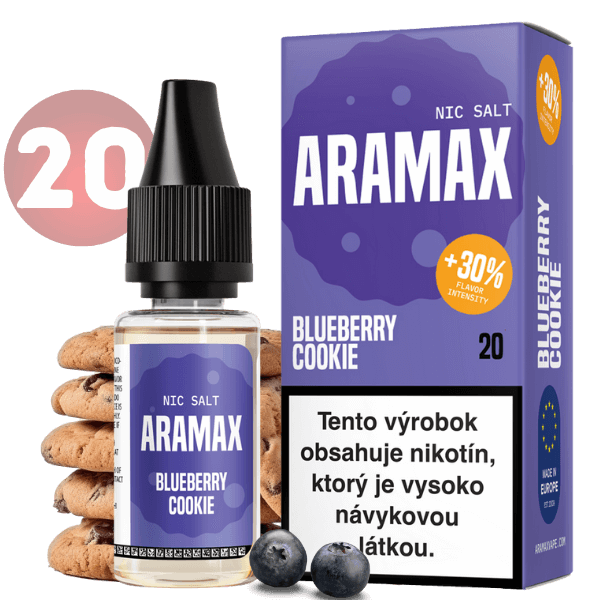 Aramax Salt BLUEBERRY COOKIE 20mg  e-liquid s nikotnovou soou |  Elektronick cigarety, e.liquidy, jednorzov e-cigarety | vipe.sk