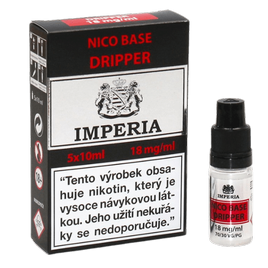 Nikotínová báza  IMPERIA DRIPPER 5x10ml PG30-VG70 18mg