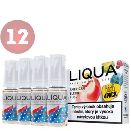 LIQUA Elements 4Pack AMERICAN BLEND (Americký miešaný tabak) 4x10ml 12mg
