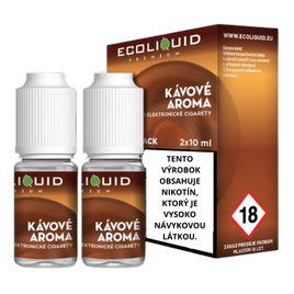 E-liquid Ecoliquid Premium 2Pack 2x10ml Coffee (Káva)