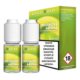 E-liquid Ecoliquid Premium 2Pack 2x10ml Pear (Hruška)