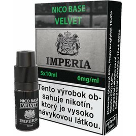 Nikotínová báza  IMPERIA Velvet 5x10ml PG20-VG80 6mg