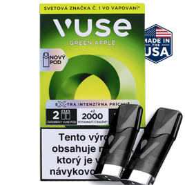 VUSE-2pods-green-apple-20mg-2000-potiahnuti-