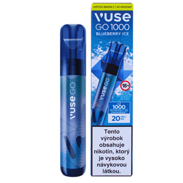 e-cigareta VUSE GO 1000 poťahov BLUEBERRY ICE (Ľadová čučoriedka) 20mg